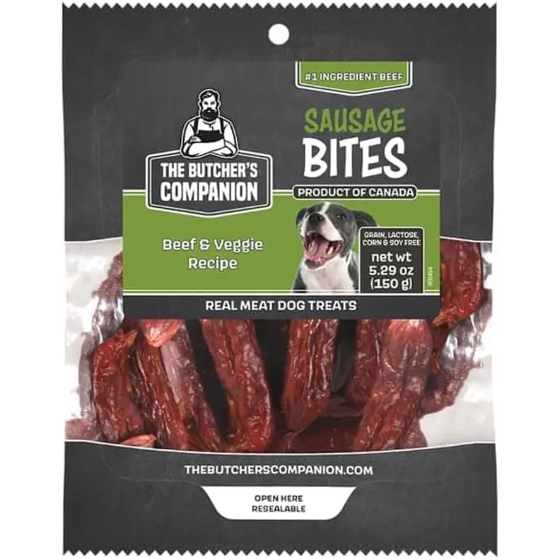 Butchers Companion Sausage Bites Beef & Vegetable Dog Treats (5.13oz)