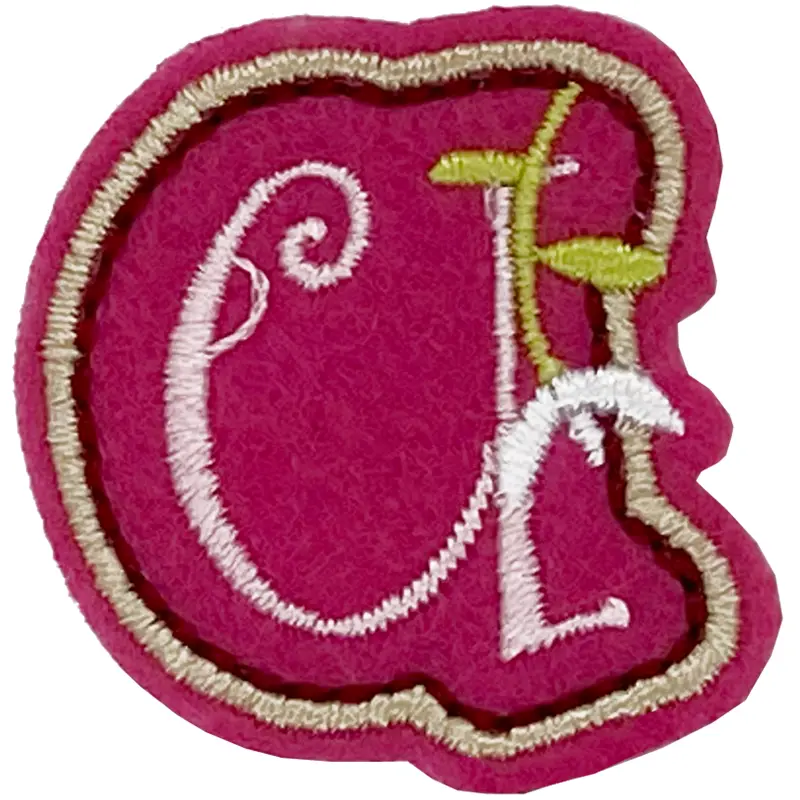 Curly Pink U - Patch