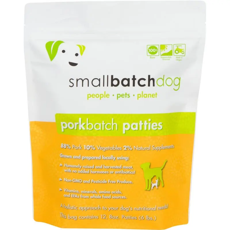 Smallbatch Pork Patties Raw Dog Food 6lb