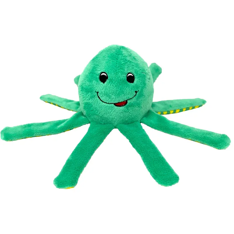 Spunky Pup Clean Earth Plush Octopus Dog Toy Large