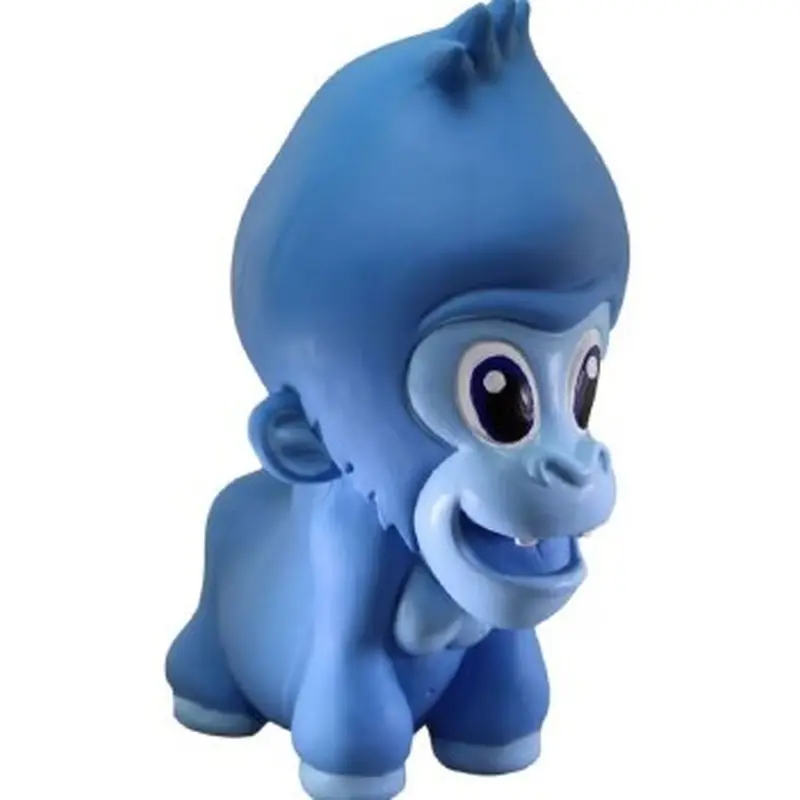 Petsport Babies Gorilla, Rubber Latex, Speaker Inside, Dog Toy, Blue, 8.5 inch