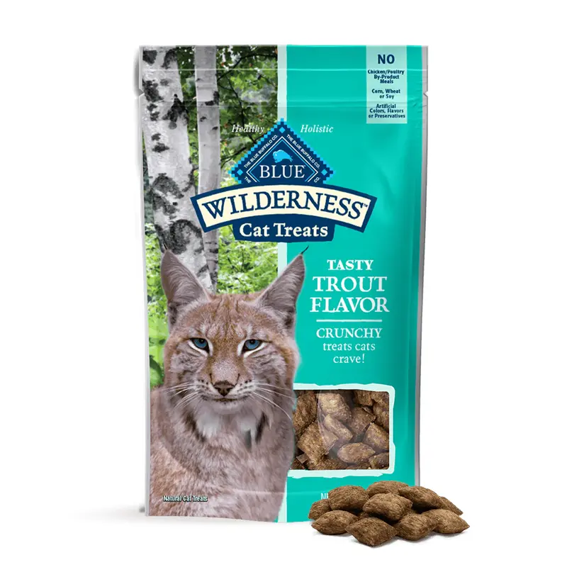 Blue Buffalo Blue Wilderness Crunchy Cat Treats Trout Flavor (2oz)