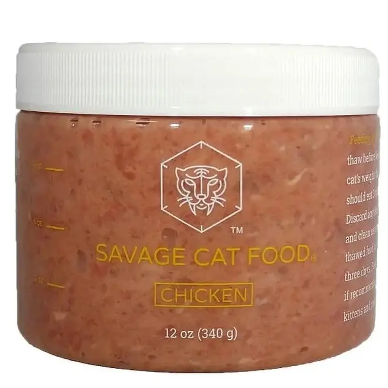 Savage Cat Frozen Chicken Cat Food 12oz