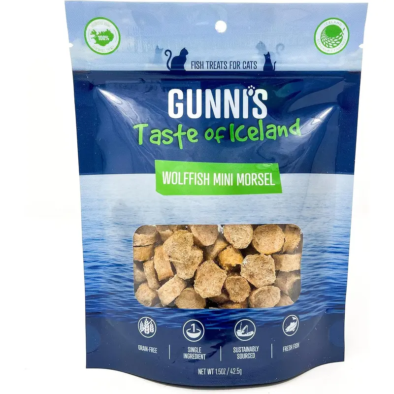 Gunni's Wolffish Mini Morsels Cat Treats 1.5 oz