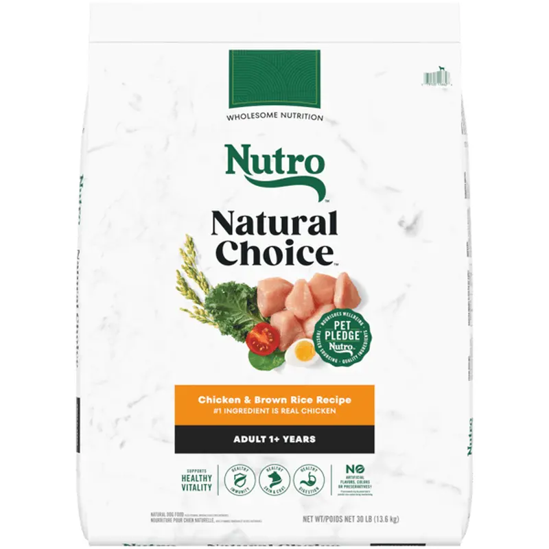 Nutro Natural Choice Dry Dog Food Adult Chicken & Brown Rice Recipe 30lb bag