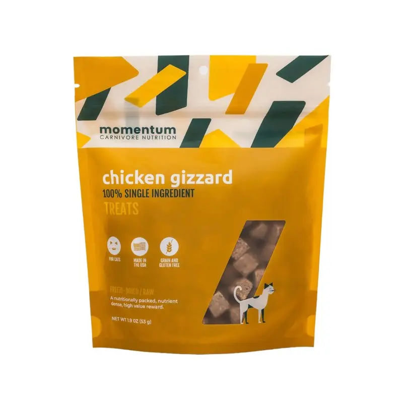 Momentum Carnivore Nutrition Freeze-Dried Chicken Gizzard Cat Treats 1.9oz