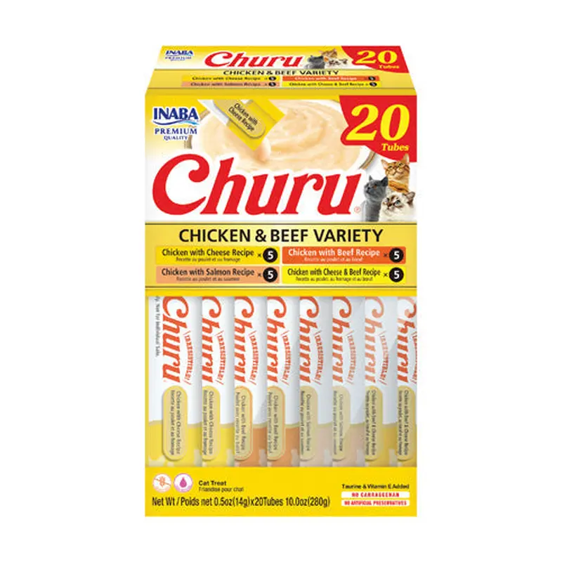Inaba Churu Chicken & Beef Variety Box (20ct/.5oz)