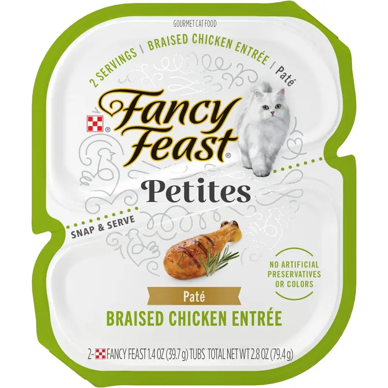 Fancy Feast Petites Braised Chicken Pate Wet Cat Food (2.8oz)