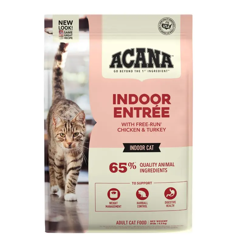 Acana Indoor Entree Dry Cat Food - Chicken, Turkey, & Herring- 10lb Bag
