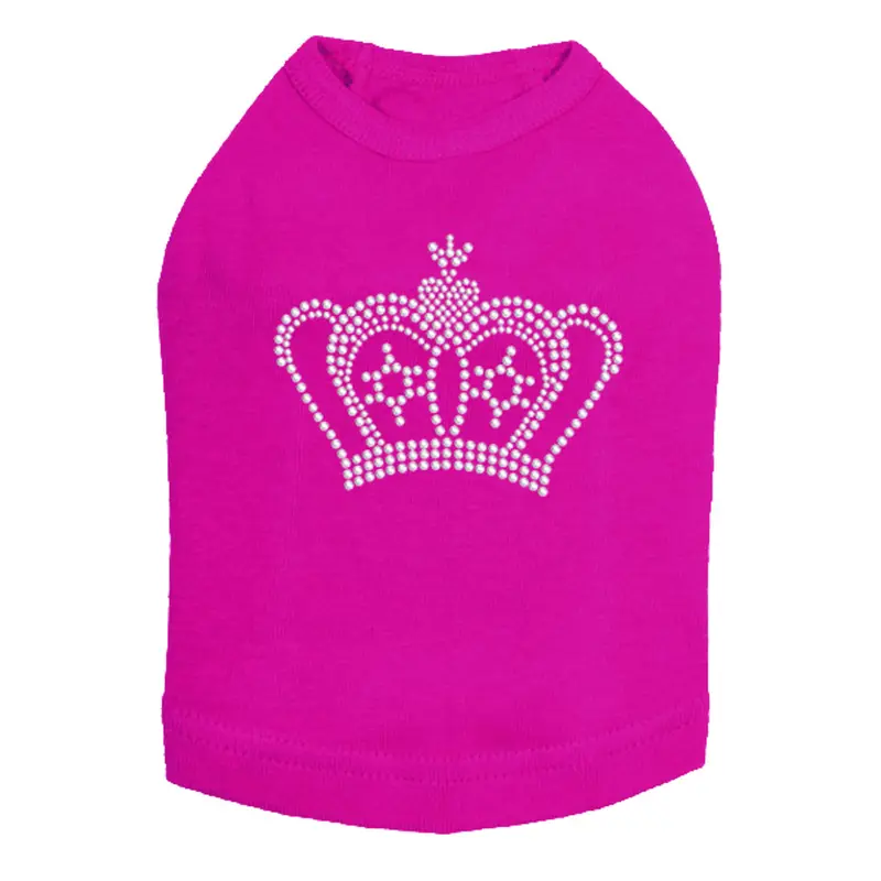 Crown  9 (Silver Rhinestuds) - Dog Tank