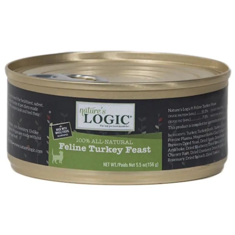 Nature's Logic Feline Grain Free Turkey Feast Canned Cat Food