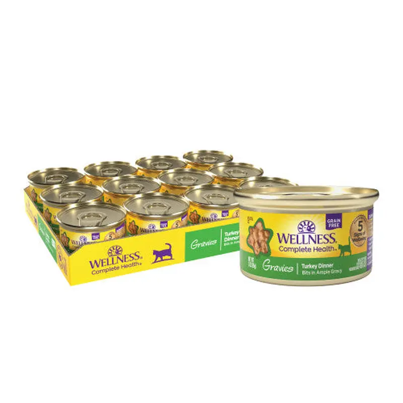 Wellness Complete Health Adult Gravies Turkey Entree Wet Cat Food (3oz)