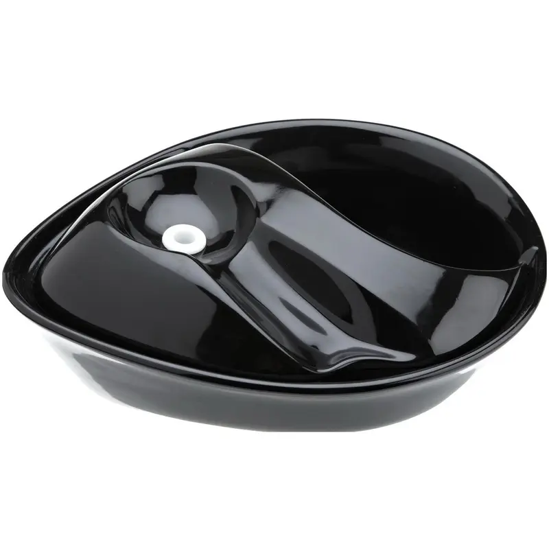 Pioneer Pet Raindrop Ceramic Pet Drinking Fountain Black