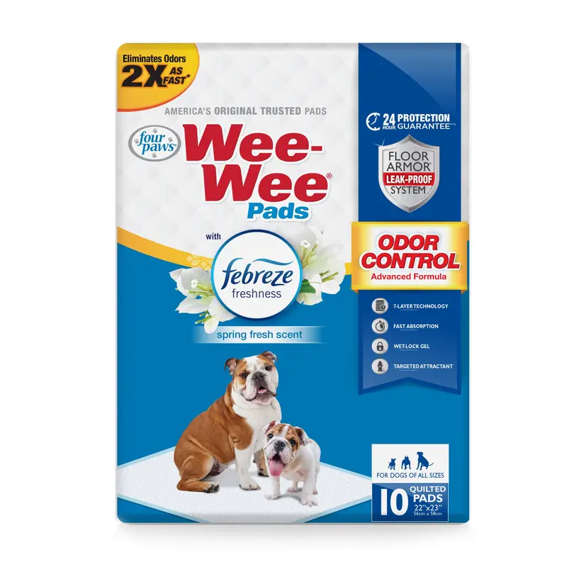 Four Paws Wee-Wee Pads  Febreze Freshness - 10 Count