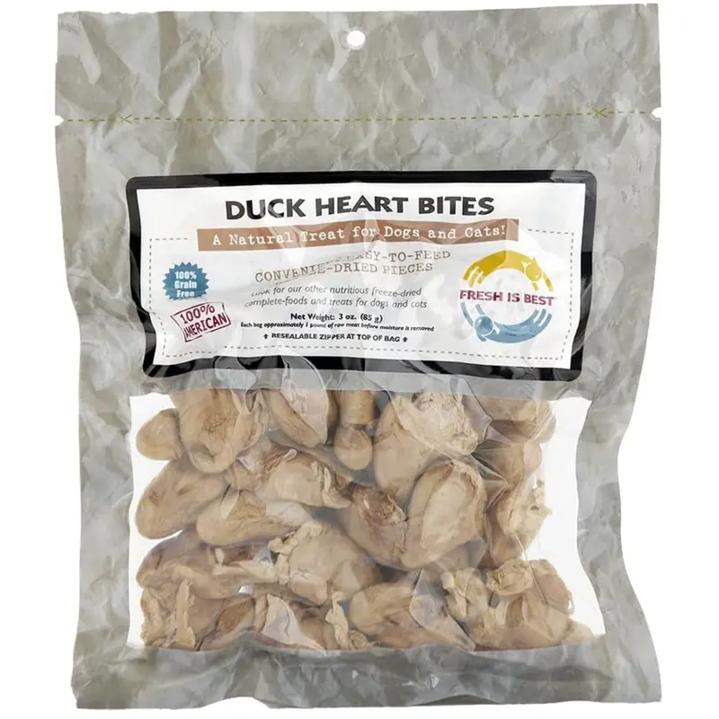 Fresh is Best Duck Heart Bites 3 oz.