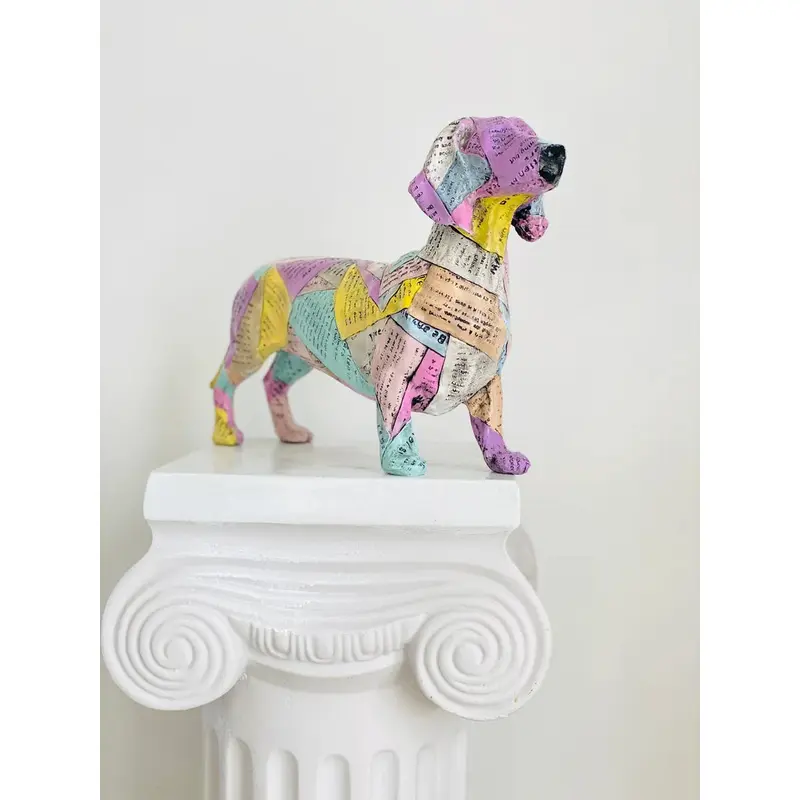 Colorful Newspaper Dachshund