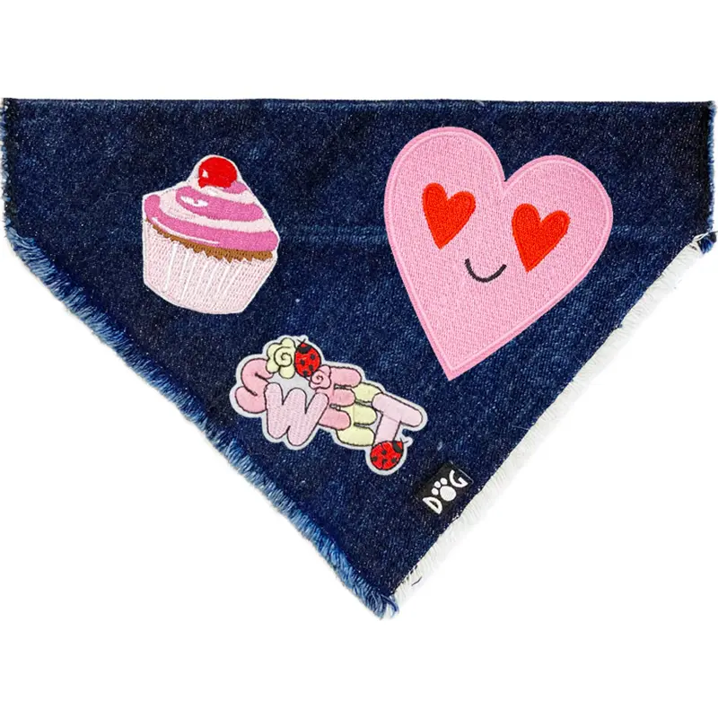 I Love Sweets Denim Bandana