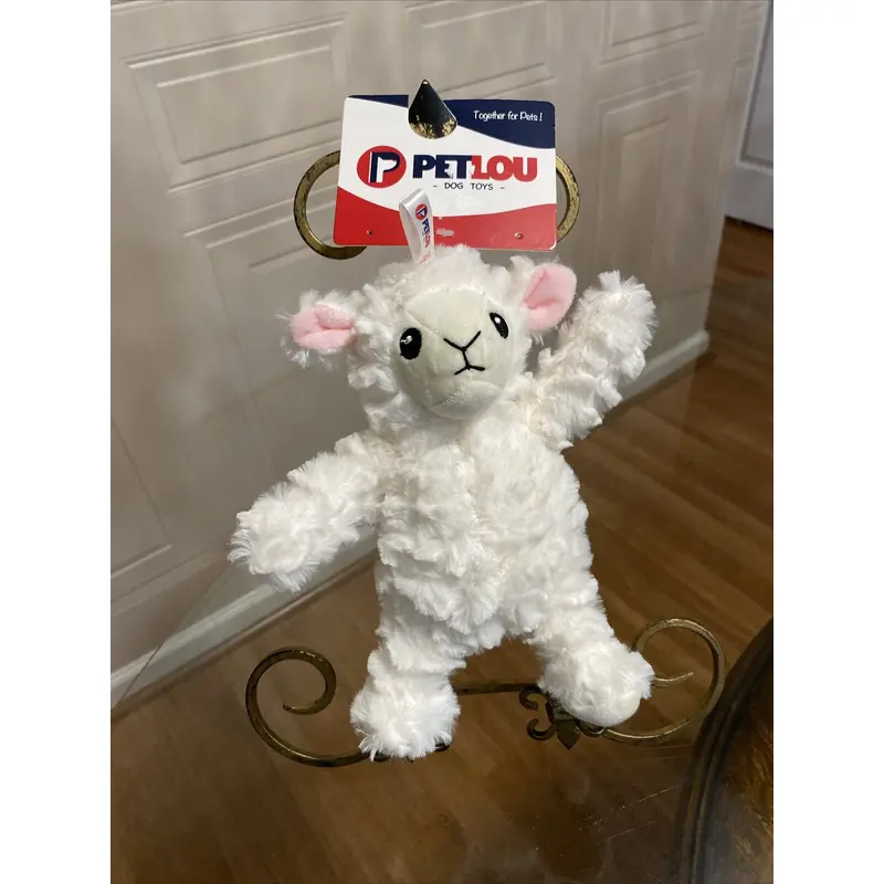Petlou 9in Lamb Dog Toy With Squeak