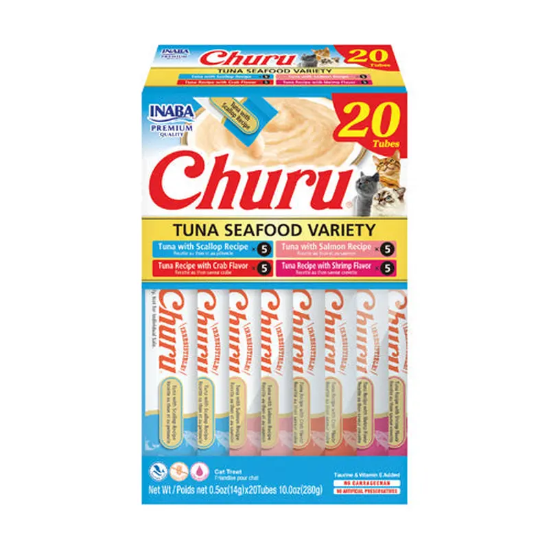 Inaba Churu Tuna & Seafood Variety Box (20ct/.5oz)