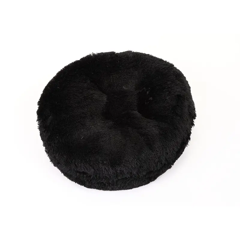 Black Shag Bagel Bed