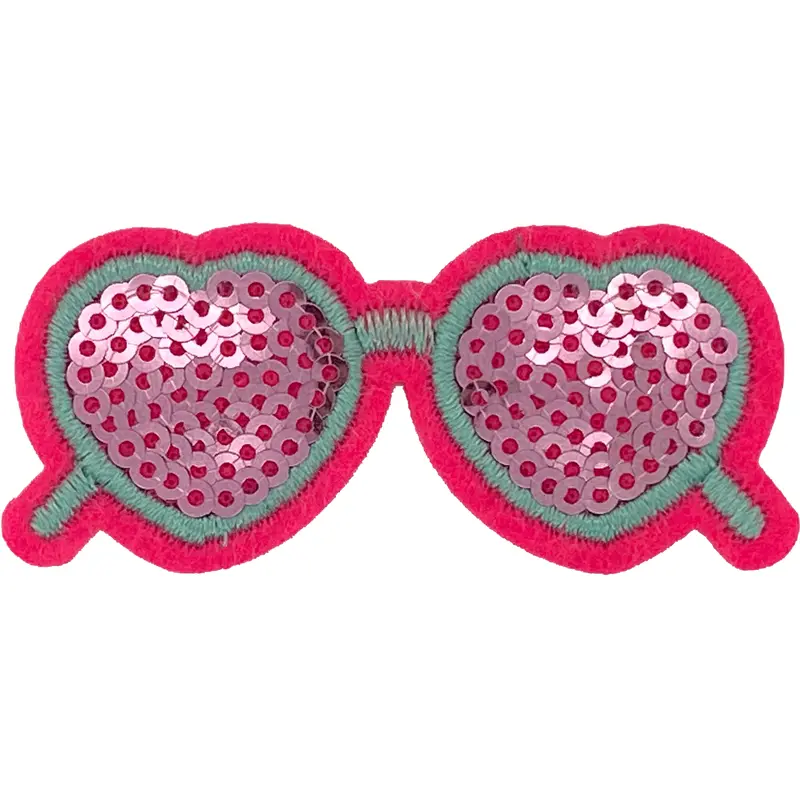 Pink Sequin Glasses - Patch