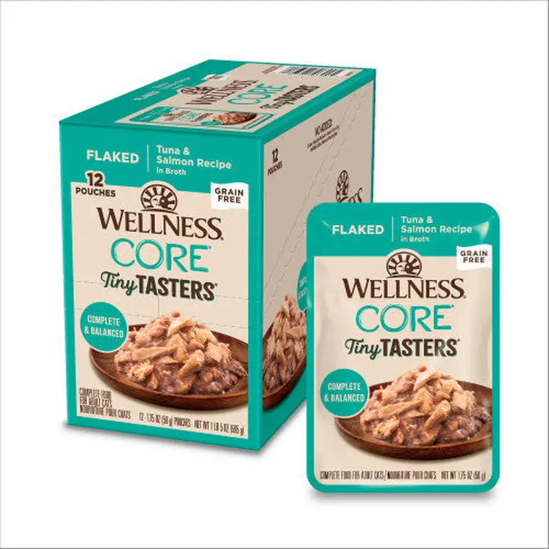 Wellness Core Adult Tiny Taster Flaked Tuna and Salmon Wet Cat Food (1.75oz)