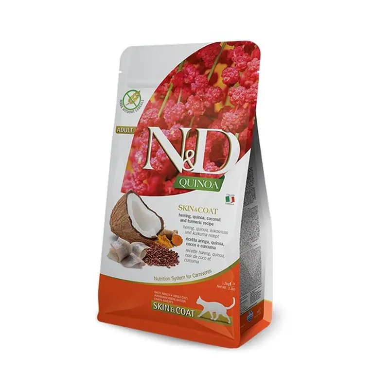 Farmina N&D Quinoa Functional Skin & Coat Dry Cat Food - Herring - 3lb