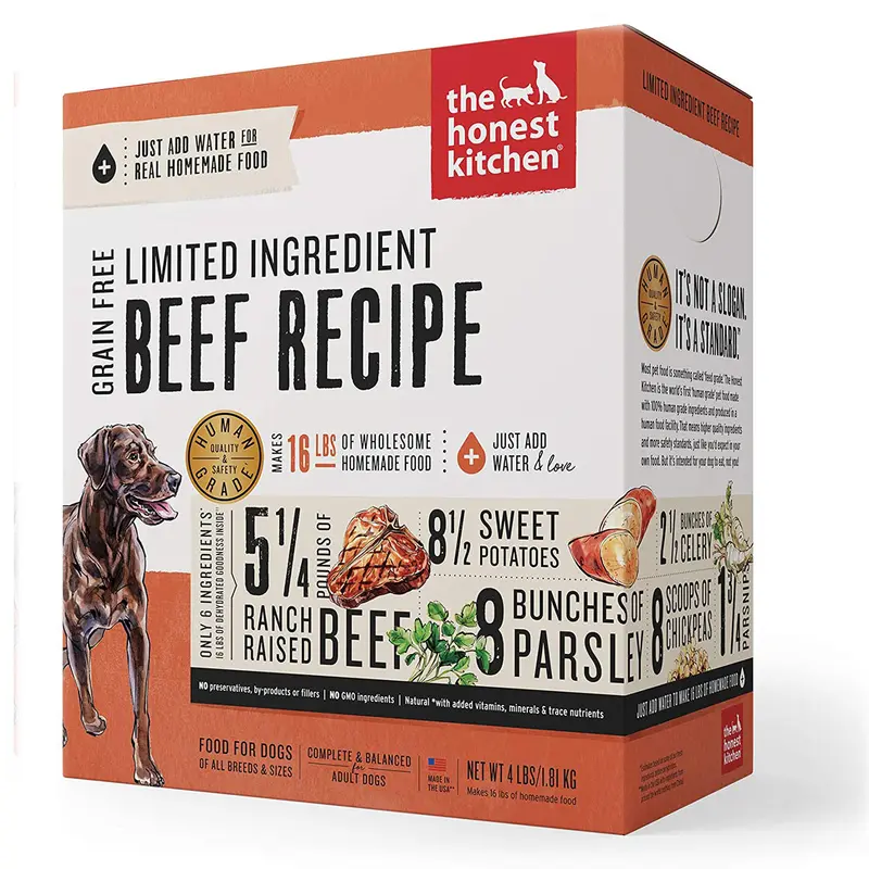 The Honest Kitchen Limited Ingredient Dehydrated Dog Food - Beef - 10lb Box