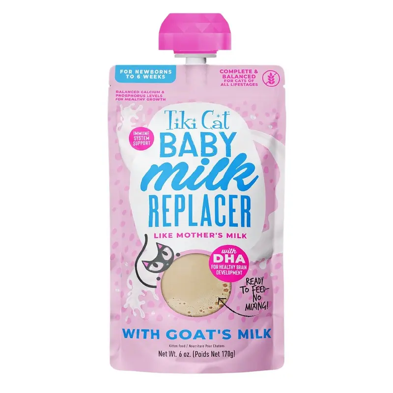 Tiki Cat Baby Milk Replacer with Goat's Milk Wet Cat Food 6oz