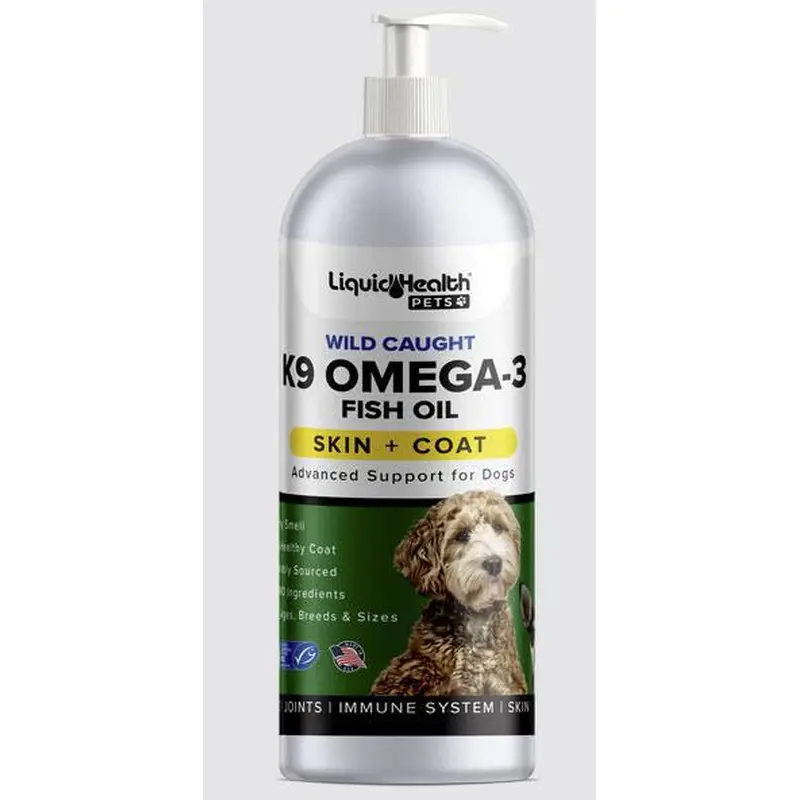 K9 Liquid Health Skin and Coat Fish Oil 16oz