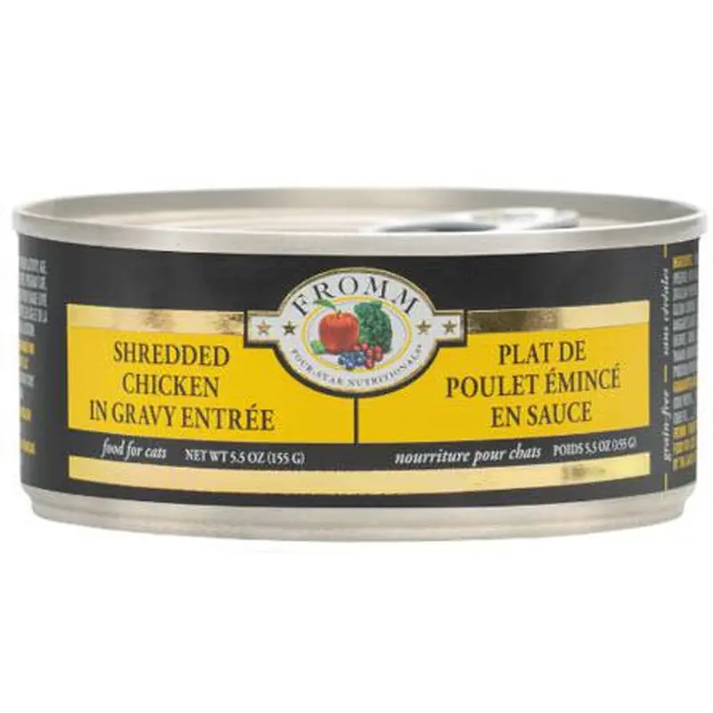Fromm 4 Star Cat Can Shredded Chicken Gravy 3oz