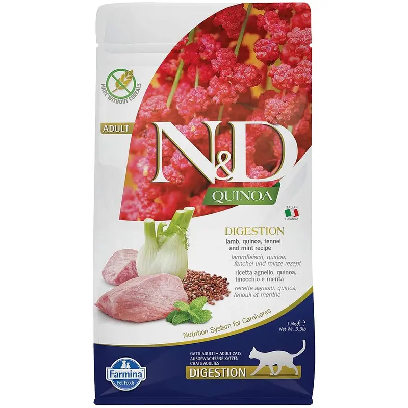 Farmina N&D Quinoa Functional Digestion Dry Cat Food - Lamb - 3.3lb