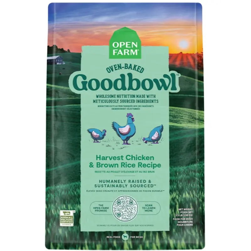 Open Farm Goodbowl Dry Dog Food - Harvest Chicken & Brown Rice - 22lb Bag
