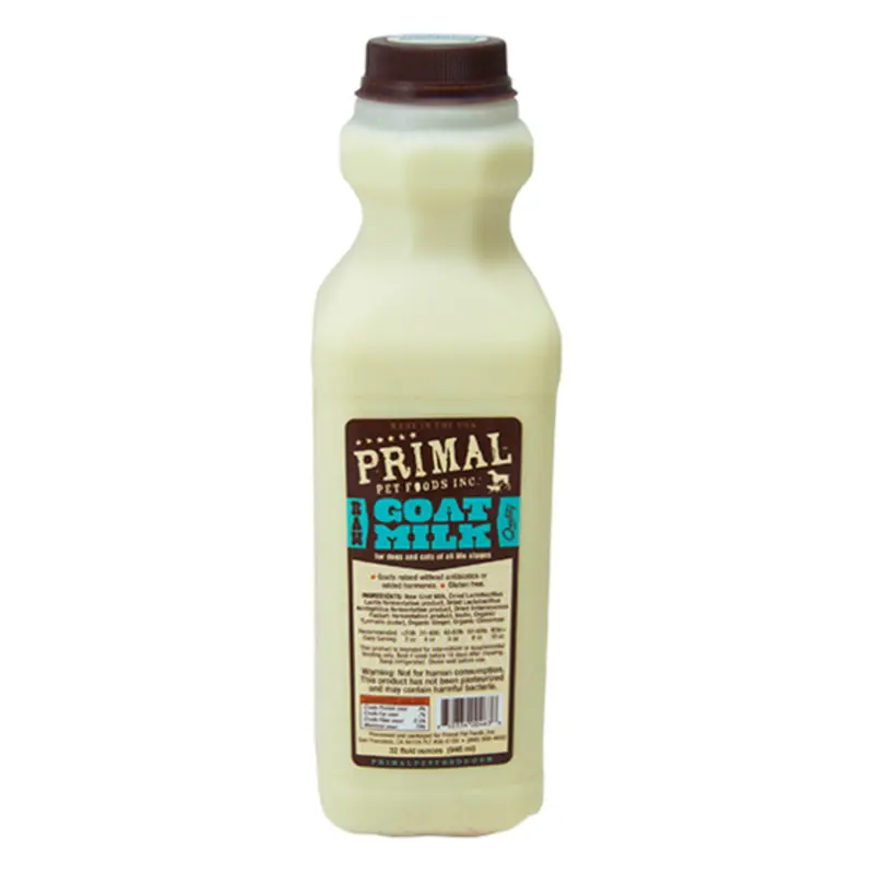 Primal Frozen Raw Goat Milk for Cats & Dogs 64oz