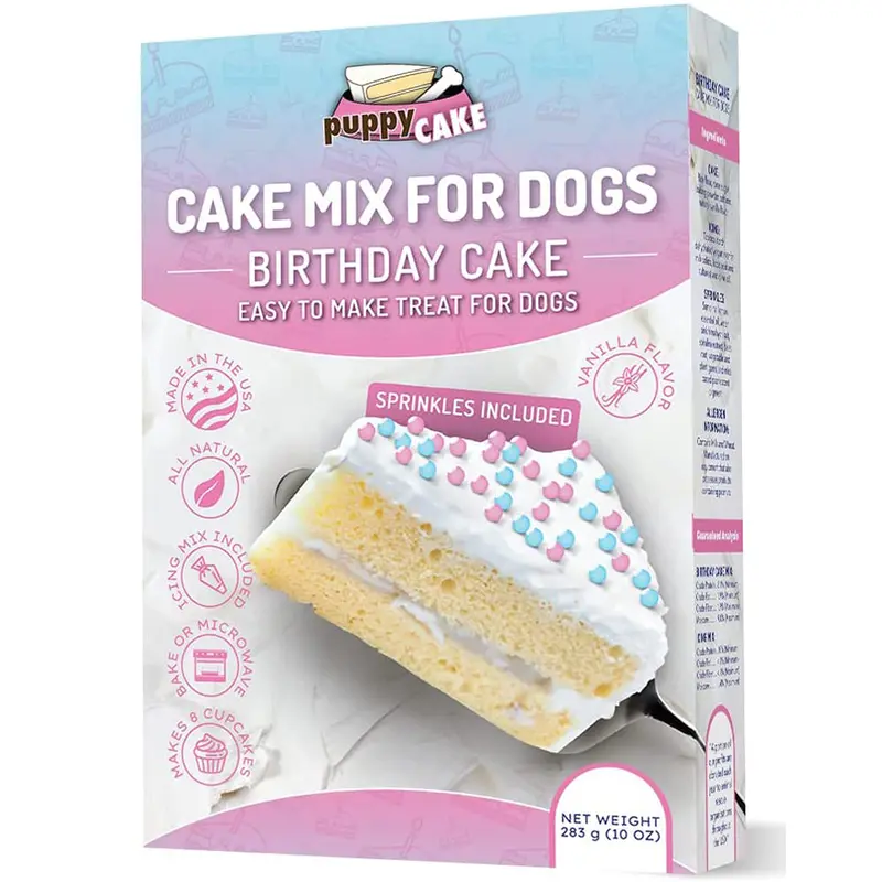 Puppy Cake Flavored With Sprinkles Dog Birthday Cake Mix Kit 10oz