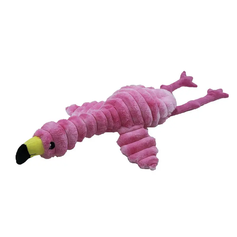 Petlou Plush Dog Toy Splooting Flamingo 26in