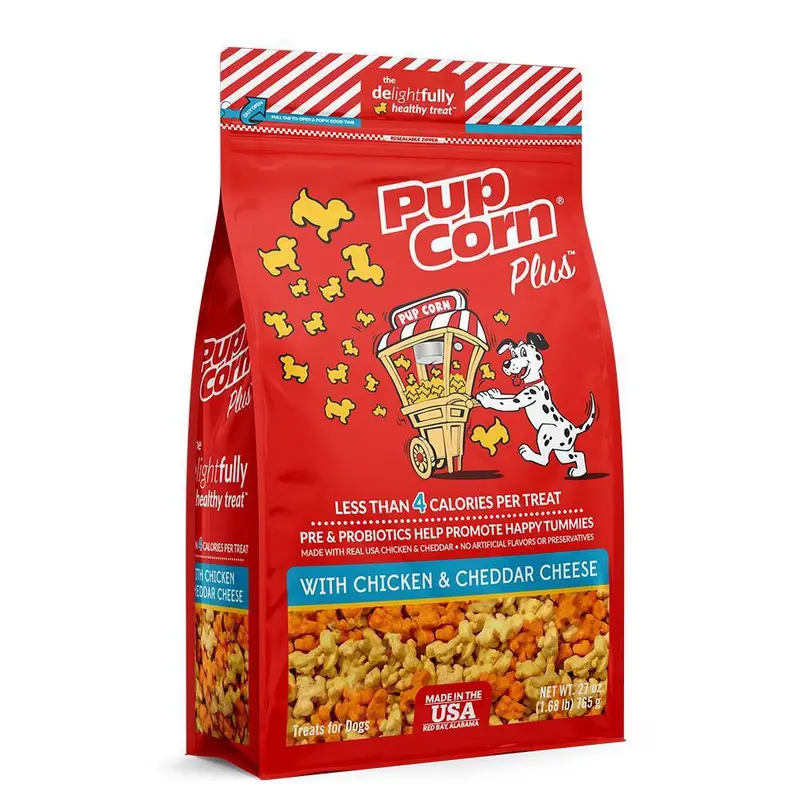 Pup Corn Plus Chicken & Cheddar Dog Treat - 27oz