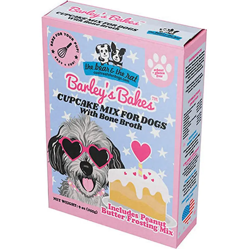 The Bear & The Rat Barley's Bakes Cupcake Mix for Dogs, Bone Broth, 7.5oz