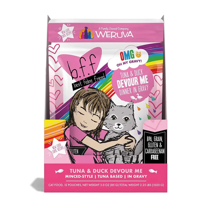 Weruva Cat BFF Originals Pouch Minced GF Tuna & Duck - Devour Me 3oz