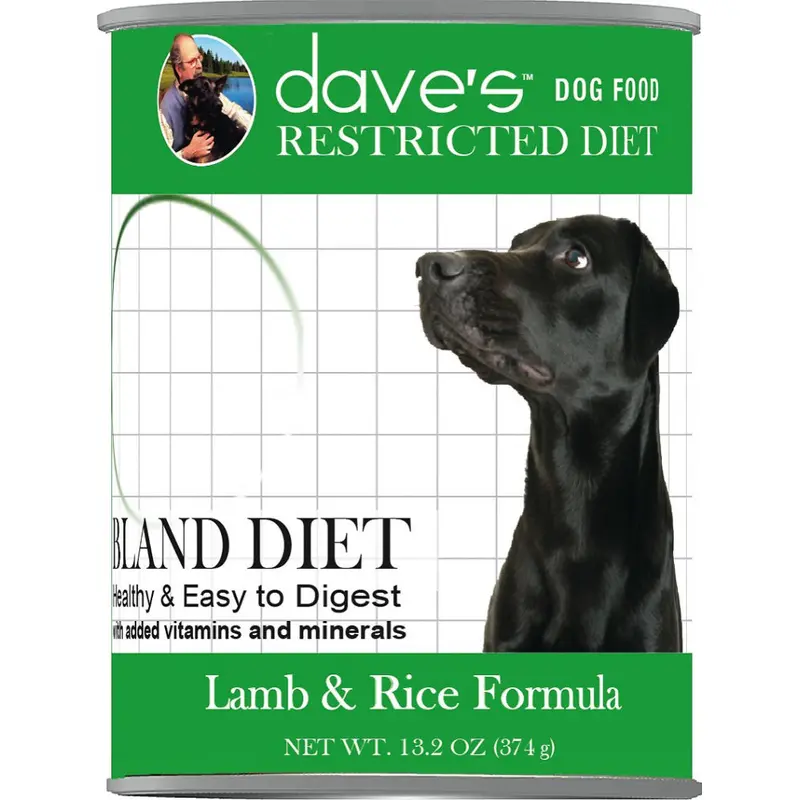Daves Restricted Diet Bland Lamb & Rice Canned Dog Food