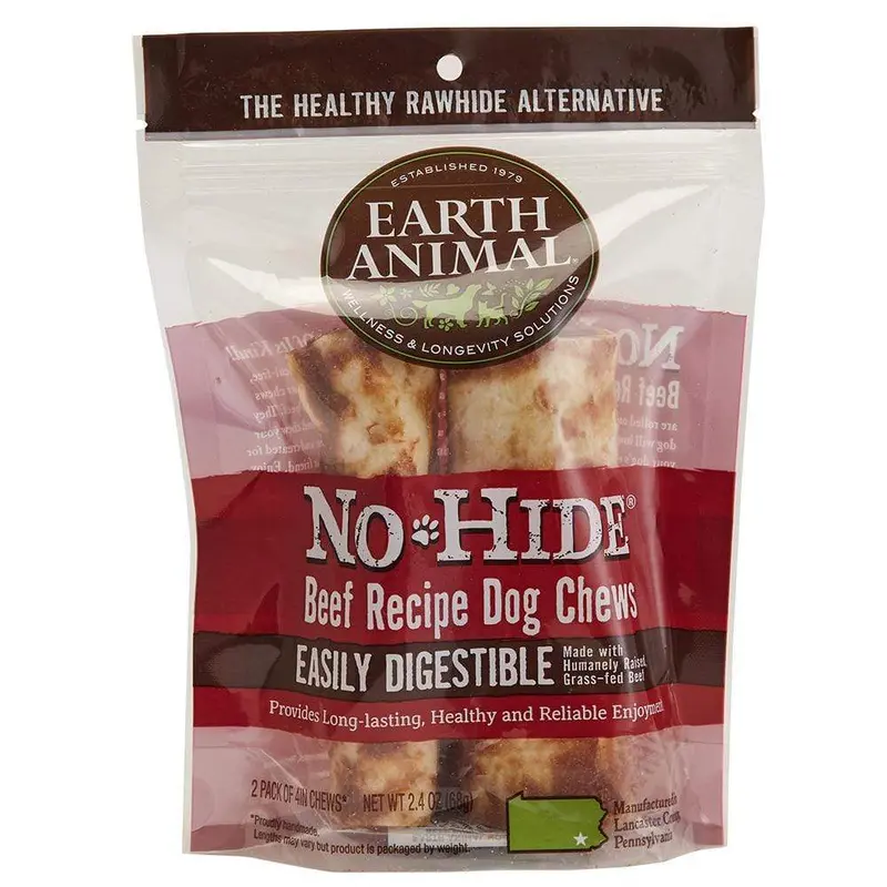 Earth Animal Beef No-Hide Wholesome Chews, Pack Of Two Chews