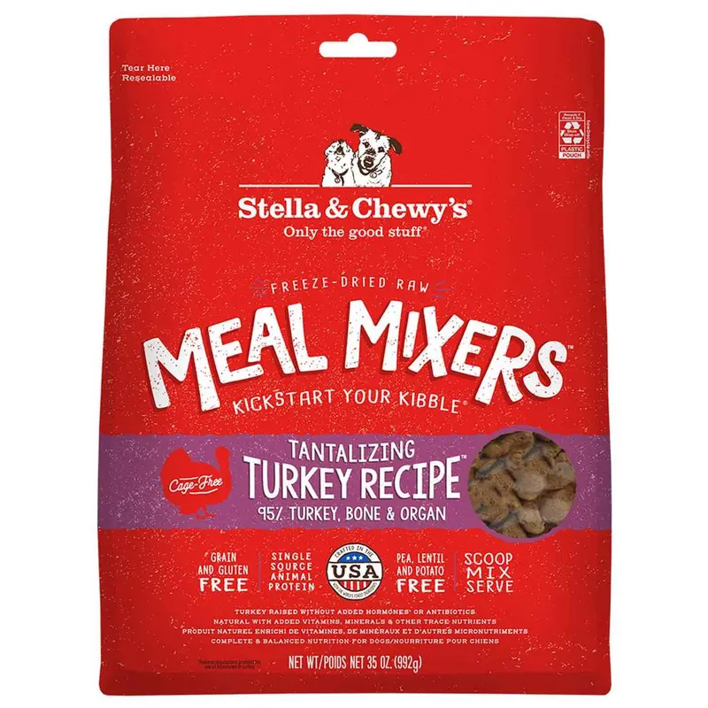 Stella & Chewy's Freeze Dried Dog Food Meal Mixer, Turkey, 35oz