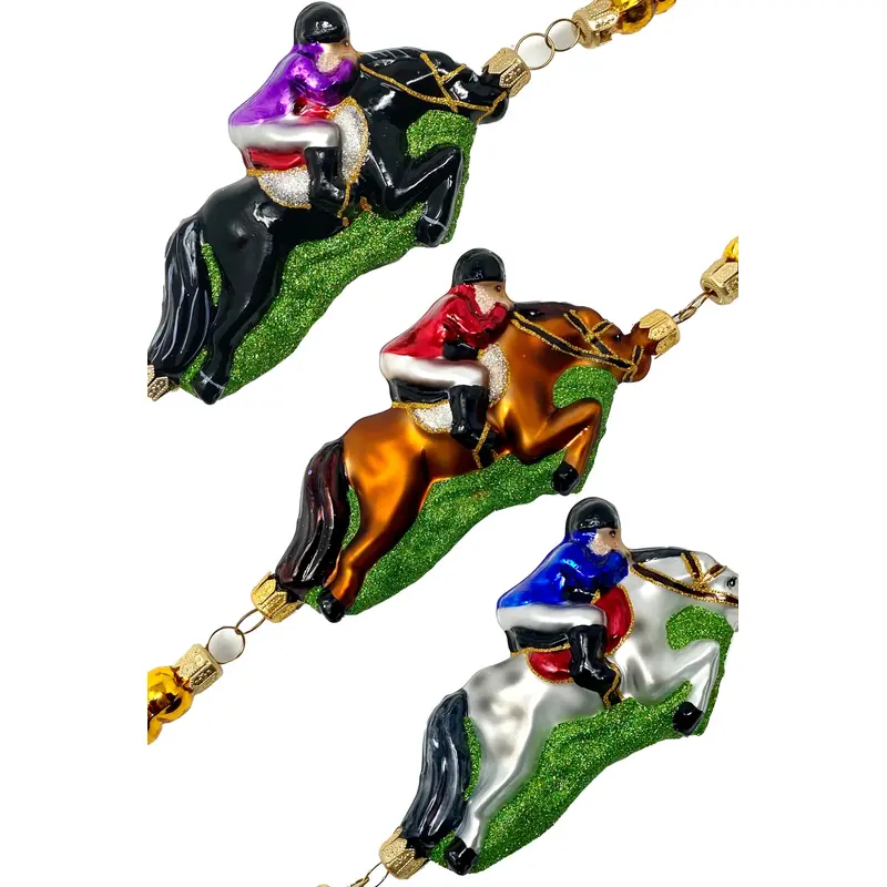 Derby Horse Glass Tree Garland